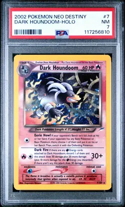 2002 POKEMON NEO DESTINY 7 DARK HOUNDOOM-HOLO PSA 7 NM #117256810 - Image 1