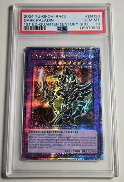 2024 YU-GI-OH! QUARTER CENTURY BONANZA Dark Paladin RA03-EN126 QCR PSA 10 QCSR - Image 4