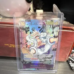 One Piece Card Game Monkey.D.Luffy OP05-119 Foil Secret Rare 12000 PROXY - Image 1