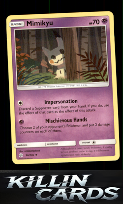 Mimikyu (96) 96/236 Pokemon Uncommon SM - Cosmic Eclipse Card NM - Image 1