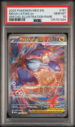 PSA 10 MEGA LATIAS ex 181/132 | Mega Evolution Full Art Graded Pokemon Card - Image 1