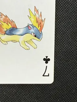 Pokemon Quilava 7 of Clubs Gold Deck Ho-oh Playing Card Poker Nintendo EX - Image 4