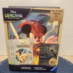 Fabled Disney Lorcana Collection Starter Set with Glimmer foil promo card. - Image 1