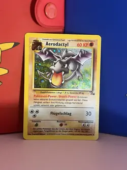 Aerodactyl Holographic Pokemon Card (1/62) Excellent Condition - Image 1