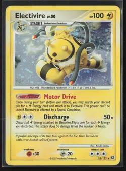 Electivire Rare Secret Wonders 25/132 LP Pokemon Card Holo - Image 1