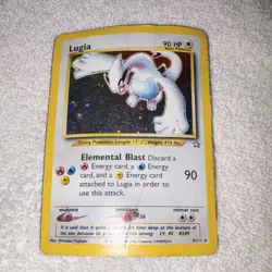 Pokemon Lugia Neo Genesis Holo Rare Card 9/111 90 HP Elemental Blast - Image 1