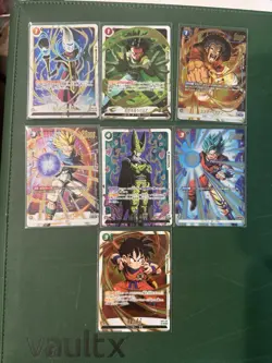 Dragon Ball Fusion World Championship Pack 02 Gold Stamp 7 Card lot Japanese NM - Image 1