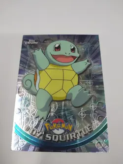 MINT 2000 Topps Chrome Pokemon Cards - Series 1 - Squirtle #07 cute Starter - Image 1