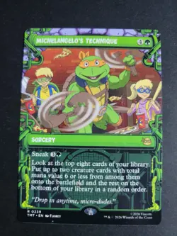 Michelangelo's Technique (Showcase) Rare MTG Ninja Turtles - Image 1