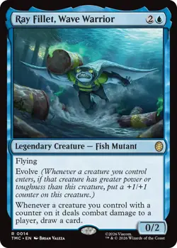 x1 Ray Fillet, Wave Warrior - Surge Foil R MTG Commander: Teenage Mutant Ninja T - Image 1