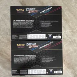 Pokemon Crown Zenith Shiny Zacian & Zamazenta Premium Figure Collection 2 Kits - Image 5