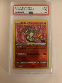 POKEMON 2022 GO RADIANT CHARIZARD #011 PSA 9 Mint - Image 1