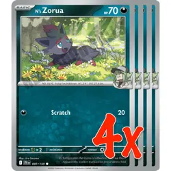 4x N's Zorua 097/159 x4 - Journey Together - Pokemon TCG - Playset - Image 1