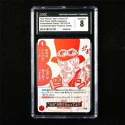 CGC 8 NM/MINT 2025 One Piece JPN Sabo -The Flame Won't Allow it OP13-019 R - Image 1