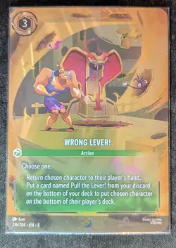 Disney Lorcana enchanted Wrong Lever! - Reign of Jafar 216/204 - Image 1