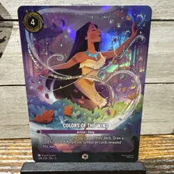 Disney Lorcana Colors of the Wind Enchanted 228/204 Winterspell Holo Pocahontas - Image 1