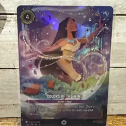 Disney Lorcana Colors of the Wind Enchanted 228/204 Winterspell Holo Pocahontas - Image 3
