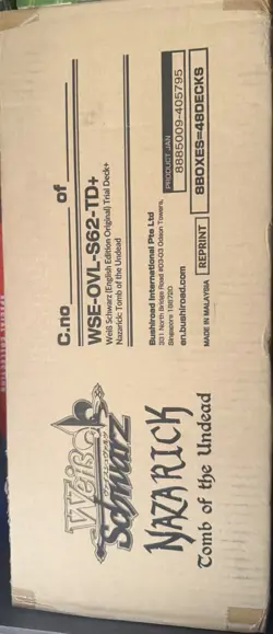 Weiss Schwarz English Nazarick Tomb Of The Undead SEALED TD+ Case REPRINT - Image 1