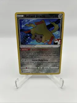 120/195 Radiant Jirachi Prize Pack Series Pokemon TCG Stamped League Play Card - Image 1
