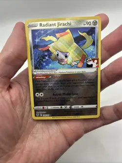 120/195 Radiant Jirachi Prize Pack Series Pokemon TCG Stamped League Play Card - Image 3