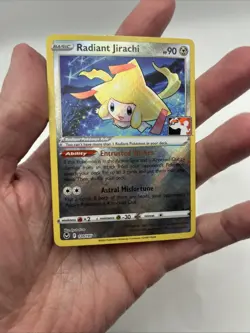 120/195 Radiant Jirachi Prize Pack Series Pokemon TCG Stamped League Play Card - Image 4