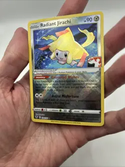 120/195 Radiant Jirachi Prize Pack Series Pokemon TCG Stamped League Play Card - Image 5
