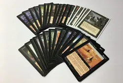 (30) MTG Black Vintage Card Bulk Lot 1994-98 Old Border Revised, Mirage & More - Image 2