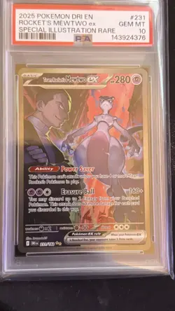 Pokemon Team Rocket's Mewtwo EX Destined Rivals Card 231/182 PSA 10 - Image 2