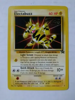 VINTAGE RARE WB PROMO FIRST MOVIE STAMPED ELECTABUZZ POKEMON TRADING CARD 2 - Image 1