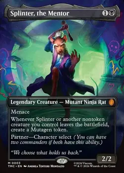 Splinter, the Mentor x1 - Foil - Borderless MTG Commander: Teenage Mutant Ninja - Image 1