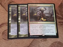 MTG Cindervines x3 Rare Ravnica Remastered Retro Frame x2 NM Low S&H - Image 1