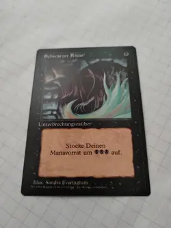 Mtg Dark Rite (Schwarzer Ritus) German Fbb Miscut Regular-Bit of Edge Wear -Pics - Image 2