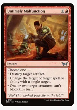 1x MTG Untimely Malfunction - Duskmourn! NM Mint! Ships fast - Image 1