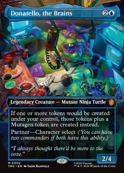 Donatello, the Brains 1x - Foil - Borderless TMNT MTG Commander: Teenage Mutant - Image 1