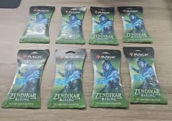 Magic The Gathering Zendikar Rising 8 Draft Booster Packs *SEALED* - Image 1