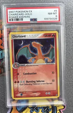 Charizard Holo 6/108 Power Keepers Pokemon PSA 8 - Image 1