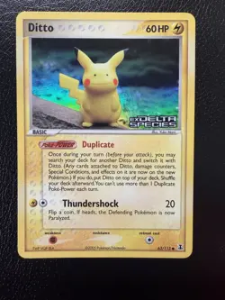 Pokemon TCG Ditto - (Pikachu) 063/113 Delta Species Reverse Holo Stamped LP - Image 1