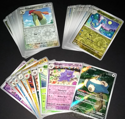 POKEMON SCARLET & VIOLET 151 LOT - SNORLAX PROMO (SEALED) + 50 REVERSE HOLOS - Image 1