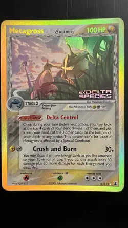 Metagross (Delta Species) NM 11/113 EX: Delta Species Reverse Holo Rare Pokemon - Image 1
