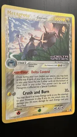 Metagross (Delta Species) NM 11/113 EX: Delta Species Reverse Holo Rare Pokemon - Image 2