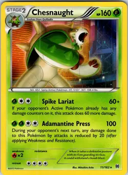 Chesnaught 11/162 XY - BREAKthrough Pokemon NM Holo - Image 1