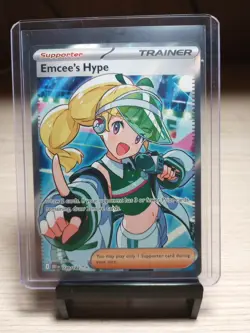 Pokemon 2025 SV Destined Rivals Emcee’s Hype 220/182 Ultra Rare Full Art M/NM - Image 1