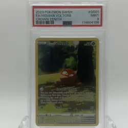 Pokemon TCG Crown Zenith Hisuian Voltorb Full Art #GG01/GG70 PSA 9 MINT - Image 1