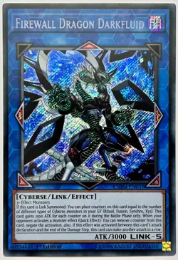 CHIM-EN037 Firewall Dragon Darkfluid - Secret Rare 1st Edition Lightly Played - Image 1