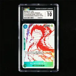 CGC 10 GEM MINT 2025 One Piece JPN Monkey D. Luffy OP07-033 - Image 2