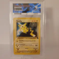 ACE 9 Pikachu 4 Black Star Promo Movie Promo Pokemon Card WOTC 1999 - Mint - Image 1