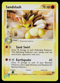 Pokemon Card - Sandslash Sandstorm 21/100 Rare Reverse Holo - Image 1