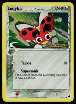 Pokemon Card - Ledyba Dragon Frontiers 53/101 Common Reverse Holo Stamped - Image 1