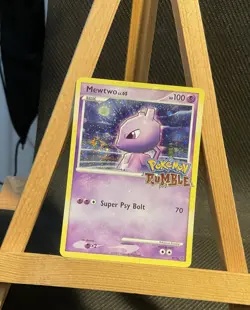 Mewtwo #9 2009 Pokemon Rumble Card Mewtwo 9/16 - NM HUGE SWIRL & HOLO BLEED - Image 1