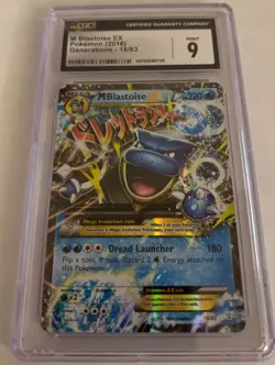 CGC 9 M Blastoise EX 2016 Generations 18/83 Holo Pokemon Card - Image 1